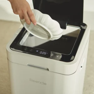 Bež Reencle Gravity Composter - pripomoček za živilske odpadke in kompost s tehtnico in števcem