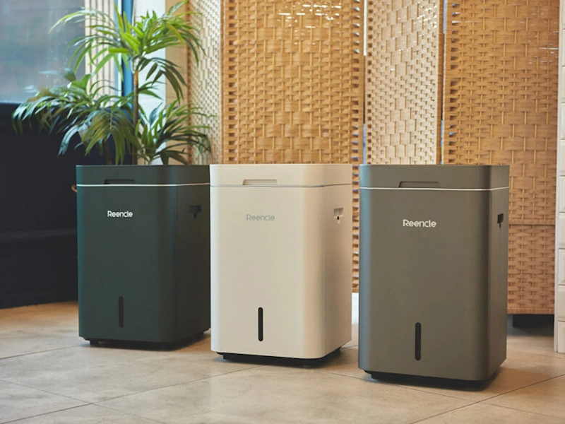 Električni kompostnik Reencle Gravity v zeleni barvi - kompost iz kuhinjskih odpadkov v domu