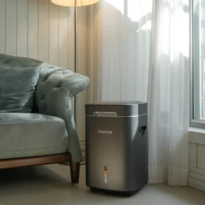Komposter Gray Reencle Prime za domačo uporabo - elegantna rešitev za domače kompostiranje brez vonja