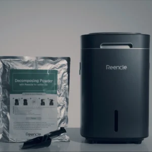 Električni kompostnik Gray Reencle Prime – priložen je začetni paket in zajemalka za kompost